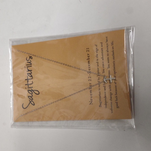 Sagittarius silver toned necklace - Picture 1 of 5